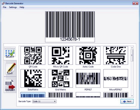 Aurora Barcode Generator