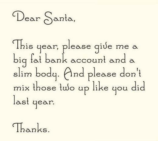 A Christmas Note To Santa