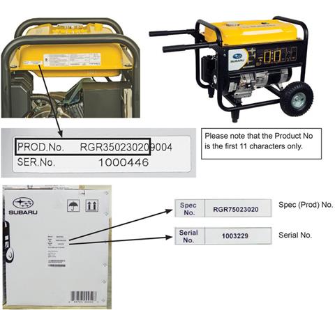 Subaru Portable Gasoline Generators Recalled