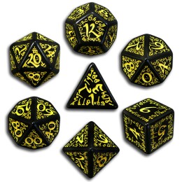 Black & Yellow Elvish Dice