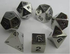 Silver Chrome Metal Dice