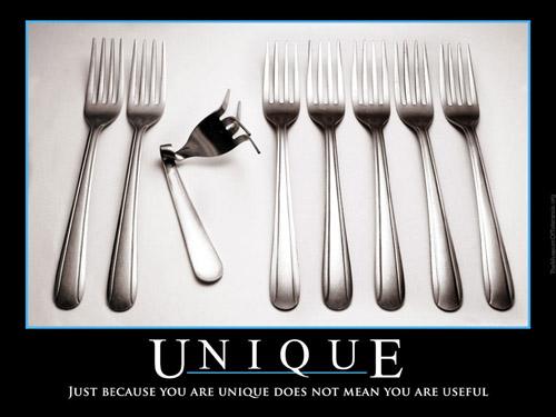 You Are Unique, So What?