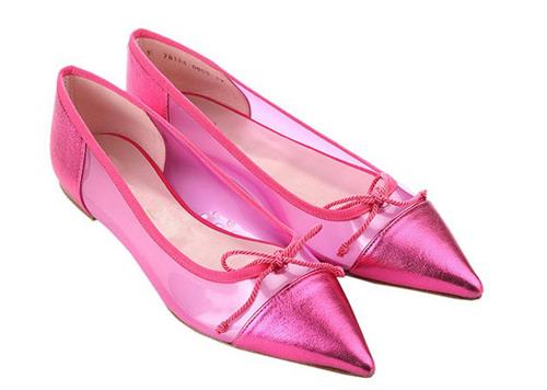 Rate This Bright Pink Pointed Flat Shoe