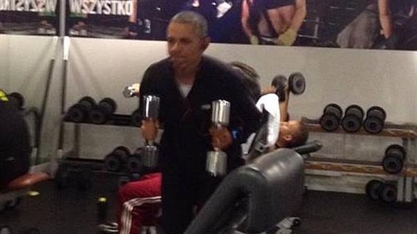 Obama Pumping Iron