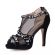   Diamond Black High Heel Shoes