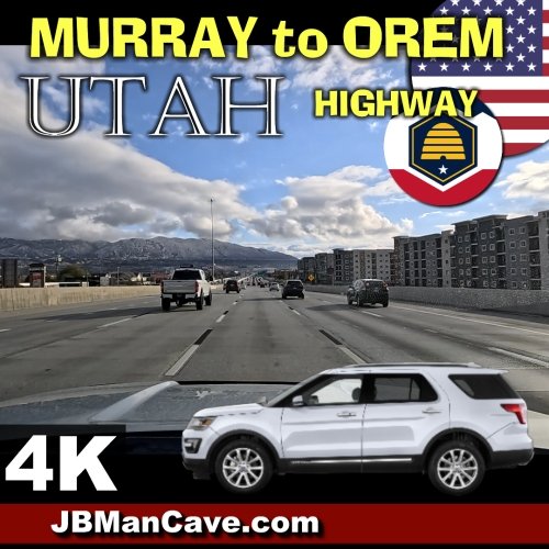 Highway Drive From Murray To Orem Utah USA